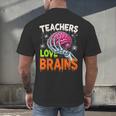 Teachers Love Brains Halloween 2025 Skeleton Costume Men's Back Print T-Shirt, gift for family, gift for coworker Teachers Love Brains Halloween 2025 Skeleton Costume Men's Back Print T-Shirt, gift for family, gift for coworker