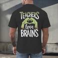 Teachers Love Zombie Teacher Halloween Fun Men's Back Print T-Shirt, gift for family, gift for coworker