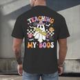 Teaching My Boos Ghost Teacher Cute Groovy Halloween Teacher Men's Back Print T-Shirt, gift for family, gift for coworker Teaching My Boos Ghost Teacher Cute Groovy Halloween Teacher Men's Back Print T-Shirt, gift for family, gift for coworker