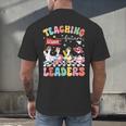 Teaching Future Leaders Groovy Teacher Back To School Men's Back Print T-Shirt, gift for family, gift for coworker