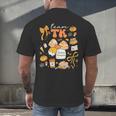 Team TK Crew Preppy Coquette Bow Pumpkin Fall TK Teacher Men's Back Print T-Shirt, gift for family, gift for coworker