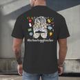Technology Teacher Messy Bun Technology Teaching Men's Back Print T-Shirt, gift for family, gift for coworker