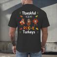 Thankful For My Prek Turkeys In Masks Thanksgiving Teacher For Men Women Men's Back Print T-Shirt, gift for family, gift for coworker