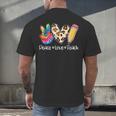 Tie Dye Hippie Peace Love Teach Teacher Appreciation Men's Back Print T-Shirt, gift for family, gift for coworker