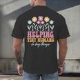 Tiny People Help Do Big Things Nursery Teacher Men's Back Print T-Shirt, gift for family, gift for coworker Tiny People Help Do Big Things Nursery Teacher Men's Back Print T-Shirt, gift for family, gift for coworker
