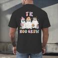 TK Boo Crew Retro Groovy Halloween Floral Ghost TK Teacher Men's Back Print T-Shirt, gift for family, gift for coworker TK Boo Crew Retro Groovy Halloween Floral Ghost TK Teacher Men's Back Print T-Shirt, gift for family, gift for coworker