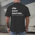 History Teacher Cite Your Sources Men's Back Print T-Shirt, gift for family, gift for coworker History Teacher Cite Your Sources Men's Back Print T-Shirt, gift for family, gift for coworker