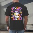 Trick Or Teach Spooky Teacher Ghost Halloween Teacher Men's Back Print T-Shirt, gift for family, gift for coworker Trick Or Teach Spooky Teacher Ghost Halloween Teacher Men's Back Print T-Shirt, gift for family, gift for coworker