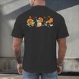Turkey Reading Books Fall Thanksgiving Teacher Book Lovers Men's Back Print T-Shirt, gift for family, gift for coworker