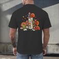Turkey Reading Books Fall Thanksgiving Teacher Librarian Men's Back Print T-Shirt, gift for family, gift for coworker