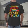 Twinning With My Bestie Teacher Boy Spirit Week Twin Day Men's Back Print T-Shirt, gift for family, gift for coworker