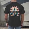 Twinning With My Teacher Bestie Rainbow Matching Teachers Men's Back Print T-Shirt, gift for family, gift for coworker