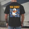 Van Ghost Art Teacher Halloween Van Gogh Starry Night Men's Back Print T-Shirt, gift for family, gift for coworker