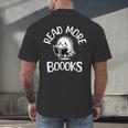 Vintage Halloween Teacher Women Reading Read More Books Men's Back Print T-Shirt, gift for family, gift for coworker