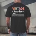 Vintage Teacher Knows More Than She Says Outfit Definition Men's Back Print T-Shirt, gift for family, gift for coworker Vintage Teacher Knows More Than She Says Outfit Definition Men's Back Print T-Shirt, gift for family, gift for coworker