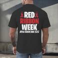 We Wear Red For Red Ribbon Week Awareness Mothers Teachers Men's Back Print T-Shirt, gift for family, gift for coworker We Wear Red For Red Ribbon Week Awareness Mothers Teachers Men's Back Print T-Shirt, gift for family, gift for coworker