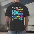 We'Re All Different But We Swim Together Elementary Teacher Men's Back Print T-Shirt, gift for family, gift for coworker We'Re All Different But We Swim Together Elementary Teacher Men's Back Print T-Shirt, gift for family, gift for coworker