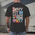 Why Fit In Doctor Teacher Cat In Hat Cool Autism Awareness Men Women Kids Men's Back Print T-Shirt, gift for family, gift for coworker