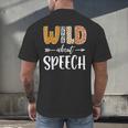 Wild About Speech SLP Leopard Teacher Back To School Kids Men's Back Print T-Shirt, gift for family, gift for coworker