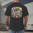 Wildflower 4th Fourth Grade Floral Back To School Teacher Men's Back Print T-Shirt, gift for family, gift for coworker