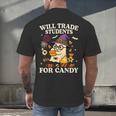 Will Trade Students For Candy Teacher Ghost Halloween Men's Back Print T-Shirt, gift for family, gift for coworker Will Trade Students For Candy Teacher Ghost Halloween Men's Back Print T-Shirt, gift for family, gift for coworker
