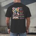 Women Bible Verse Christian Teacher God Says Back To School Men's Back Print T-Shirt, gift for family, gift for coworker Women Bible Verse Christian Teacher God Says Back To School Men's Back Print T-Shirt, gift for family, gift for coworker