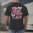 Women Teacher In Progress Coquette Pink Bow Future Teacher Men's Back Print T-Shirt, gift for family, gift for coworker Women Teacher In Progress Coquette Pink Bow Future Teacher Men's Back Print T-Shirt, gift for family, gift for coworker