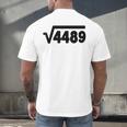 67 Meme Square Root 4489 Six Seven Slang Math Teacher Men's Back Print T-Shirt, gift for family, gift for coworker