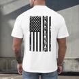 ASL Flag Sign Language Deaf ASL Teacher For Men Women Men's Back Print T-Shirt, gift for family, gift for coworker
