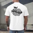 Back To School Checkered Apple Teacher Checkerboard Teacher For Men Women Girls Kids Men's Back Print T-Shirt, gift for family, gift for coworker