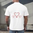 Christmas Candy Cane Work Of Heart Fourth 4th Grade Teacher Men's Back Print T-Shirt, gift for family, gift for coworker
