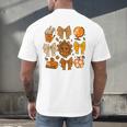 Coquette Teach Teacher Bows Thanksgiving Turkey Fall Autumn Men's Back Print T-Shirt, gift for family, gift for coworker