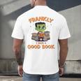 Cute Halloween Teacher Librarian Frankenstein Reading Books Men's Back Print T-Shirt, gift for family, gift for coworker Cute Halloween Teacher Librarian Frankenstein Reading Books Men's Back Print T-Shirt, gift for family, gift for coworker