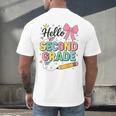 Cute Hello Second Grade Back To School Coquette Teacher Girl Men's Back Print T-Shirt, gift for family, gift for coworker Cute Hello Second Grade Back To School Coquette Teacher Girl Men's Back Print T-Shirt, gift for family, gift for coworker