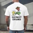 Electricity Explained Physics Nerd I Teacher School Men's Back Print T-Shirt, gift for family, gift for coworker Electricity Explained Physics Nerd I Teacher School Men's Back Print T-Shirt, gift for family, gift for coworker