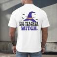 ESL Teacher Witch Halloween Matching Group Costume Men's Back Print T-Shirt, gift for family, gift for coworker ESL Teacher Witch Halloween Matching Group Costume Men's Back Print T-Shirt, gift for family, gift for coworker