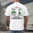 First Educate Then Celebrate Christmas Teacher Winter Break Men's Back Print T-Shirt, gift for family, gift for coworker