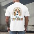 Future Teacher Boho Rainbow Leopard New Grad Student Men's Back Print T-Shirt, gift for family, gift for coworker Future Teacher Boho Rainbow Leopard New Grad Student Men's Back Print T-Shirt, gift for family, gift for coworker