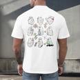 Ghost Science Teacher Chemistry Laboratory Halloween Costume Men's Back Print T-Shirt, gift for family, gift for coworker