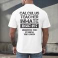 Halloween Calculus Teacher Prisoner Costume Men's Back Print T-Shirt, gift for family, gift for coworker