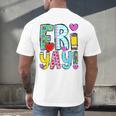 Happy Fri-Yay Friday Lovers Fun Teacher Life FriYay Weekend Men's Back Print T-Shirt, gift for family, gift for coworker Happy Fri-Yay Friday Lovers Fun Teacher Life FriYay Weekend Men's Back Print T-Shirt, gift for family, gift for coworker