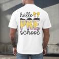 Hello Pre-K Preschool Back To School First Day Teacher Kids Men's Back Print T-Shirt, gift for family, gift for coworker Hello Pre-K Preschool Back To School First Day Teacher Kids Men's Back Print T-Shirt, gift for family, gift for coworker