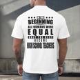 High School Teacher Personalized Men's Back Print T-Shirt, gift for family, gift for coworker
