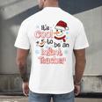 It's Cool To Be a Infant Teacher Snowman Winter Christmas Men's Back Print T-Shirt, gift for family, gift for coworker