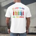 Its Okay To Feel All The Feels Mood Color Crayons Teacher Men's Back Print T-Shirt, gift for family, gift for coworker Its Okay To Feel All The Feels Mood Color Crayons Teacher Men's Back Print T-Shirt, gift for family, gift for coworker