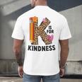 K Is For Kindness Unity Day Teacher Kids Men's Back Print T-Shirt, gift for family, gift for coworker
