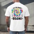 Let The Games Field Day Begin Tie Dye Adults Teacher Kids Men's Back Print T-Shirt, gift for family, gift for coworker
