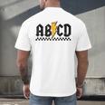 Lightning Pencil Rock'n Roll ABCD Teacher Back To School Kid Men's Back Print T-Shirt, gift for family, gift for coworker Lightning Pencil Rock'n Roll ABCD Teacher Back To School Kid Men's Back Print T-Shirt, gift for family, gift for coworker