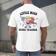 Little Miss Music Teacher Music Teacher Team Men's Back Print T-Shirt, gift for family, gift for coworker
