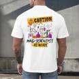 Mad Scientist Halloween Costume Science Teacher Men's Back Print T-Shirt, gift for family, gift for coworker